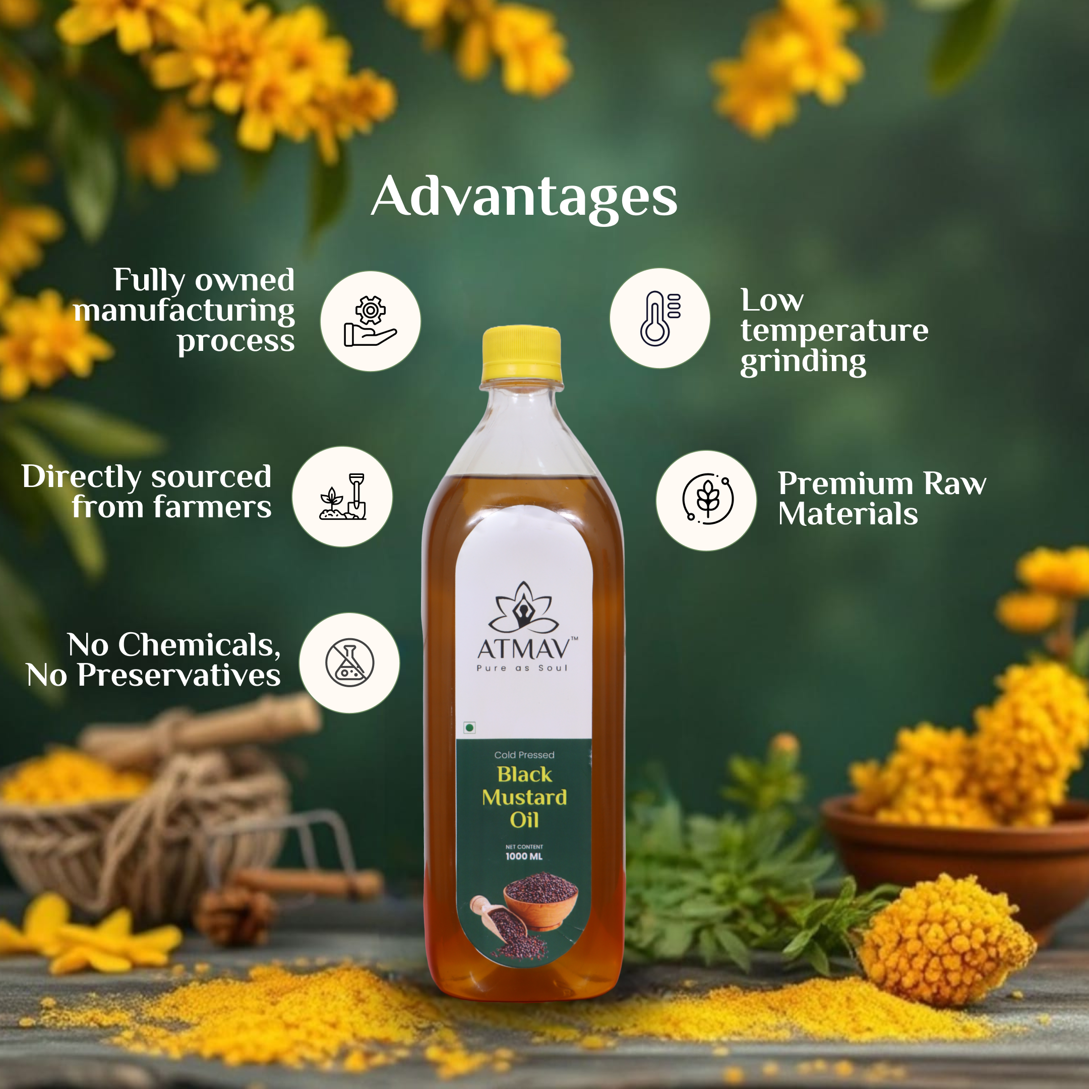 Health advantages of ATMAV Mustard Oil
